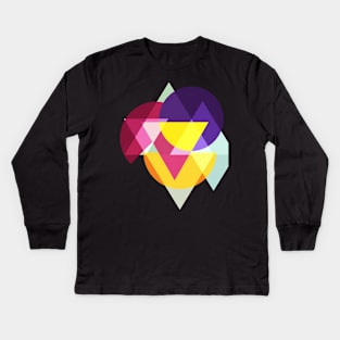 Geometric Design Kids Long Sleeve T-Shirt